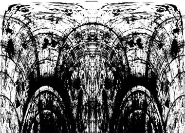 Siyah ve beyaz desenli soyut sıkıntılı arkaplan.