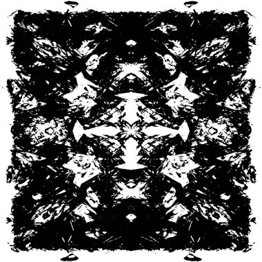 Siyah ve beyaz desenli soyut sıkıntılı arkaplan.