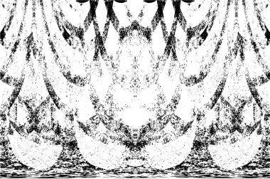 Siyah ve beyaz desenli soyut sıkıntılı arkaplan.