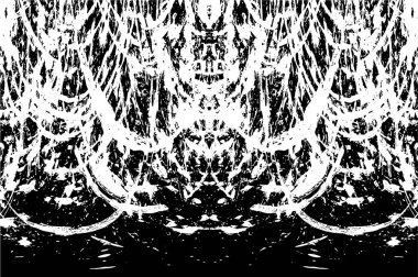 Siyah ve beyaz desenli soyut sıkıntılı arkaplan.