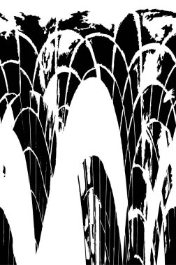 Siyah ve beyaz desenli soyut sıkıntılı arkaplan.