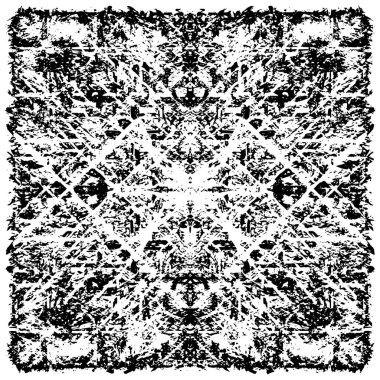 Siyah ve beyaz desenli soyut sıkıntılı arkaplan.