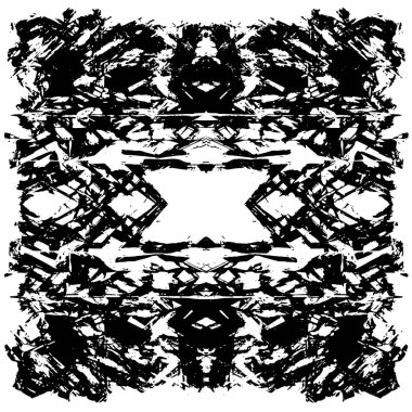 Siyah ve beyaz desenli soyut sıkıntılı arkaplan.