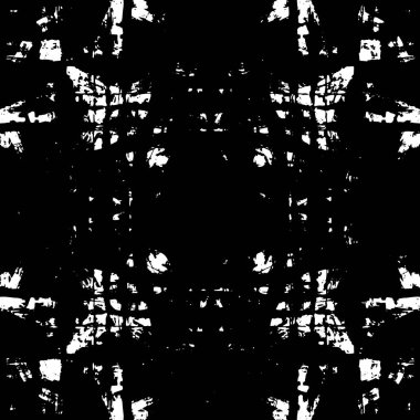 Siyah ve beyaz desenli soyut sıkıntılı arkaplan.