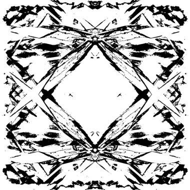 Siyah ve beyaz desenli soyut sıkıntılı arkaplan.