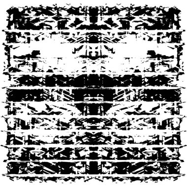 Siyah ve beyaz desenli soyut sıkıntılı arkaplan.