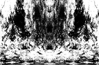 Siyah ve beyaz desenli soyut sıkıntılı arkaplan.