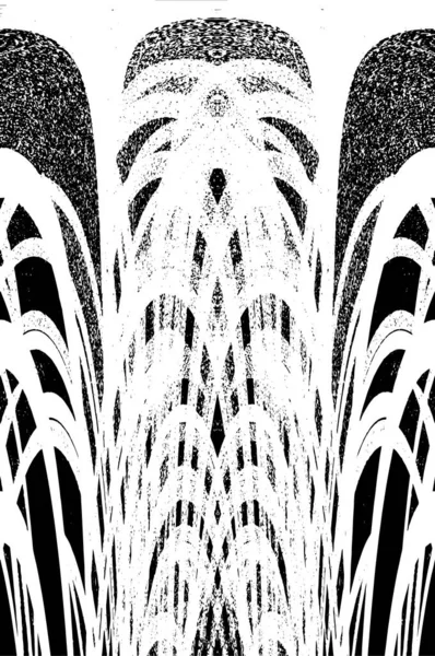 Grunge dikey olarak simetrik siyah beyaz doku. Tek renkli yıpranmış kaplama deseni. 