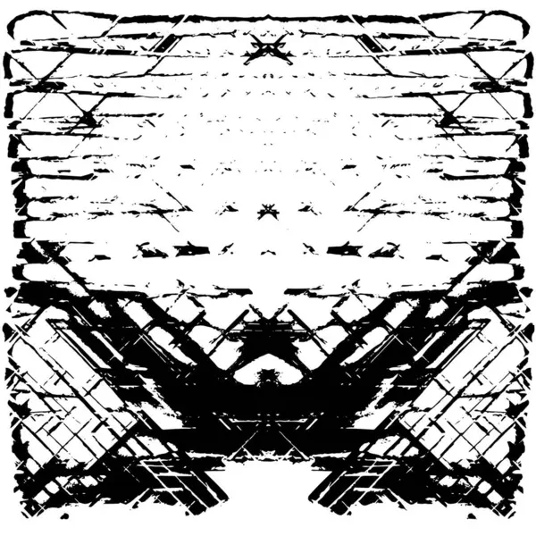 Çizik ve çatlaklarla dolu siyah beyaz bir arka plan. vektör dokusu. 