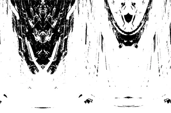 Çizik ve çatlaklarla dolu siyah beyaz bir arka plan. vektör dokusu. 