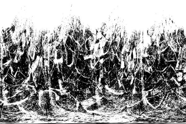 Çizik ve çatlaklarla dolu siyah beyaz bir arka plan. vektör dokusu. 