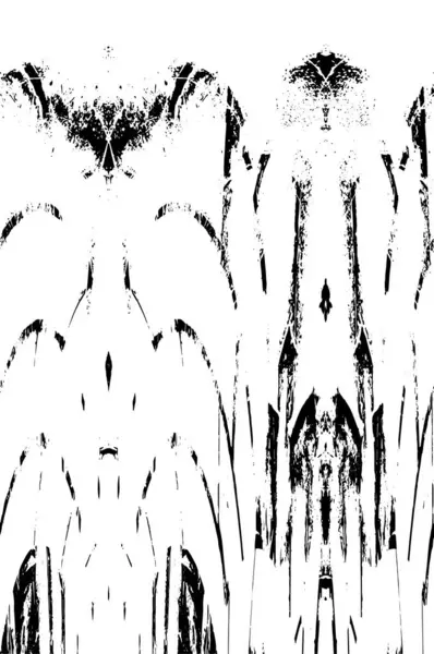 Çizik ve çatlaklarla dolu siyah beyaz bir arka plan. vektör dokusu. 