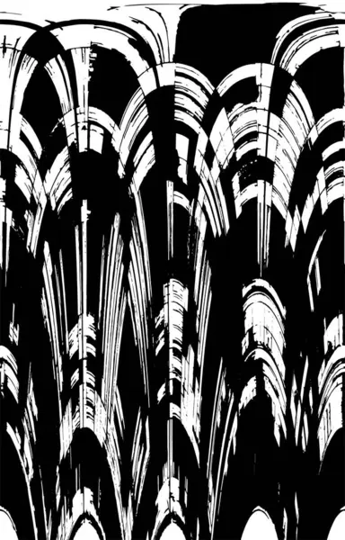 Çizik ve çatlaklarla dolu siyah beyaz bir arka plan. vektör dokusu. 