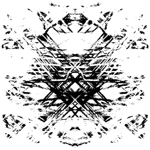 Çizik ve çatlaklarla dolu siyah beyaz bir arka plan. vektör dokusu. 