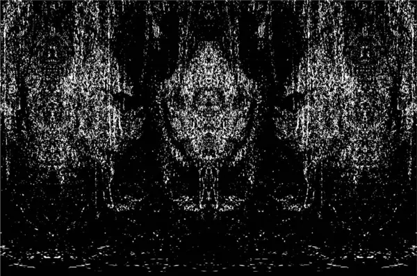 Grunge dikey olarak simetrik siyah beyaz doku. Tek renkli yıpranmış kaplama deseni. 