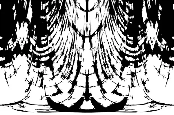 Black White Symmetrical Grunge Background — Stock Vector