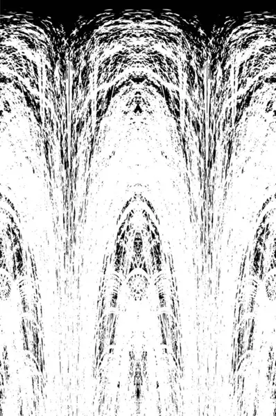 Grunge dikey olarak simetrik siyah beyaz doku. Tek renkli yıpranmış kaplama deseni. 