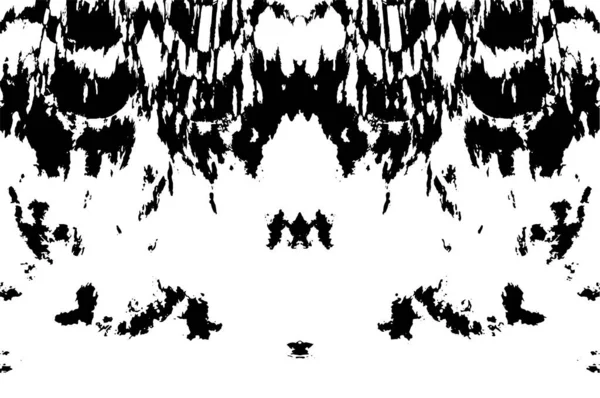 Grunge dikey olarak simetrik siyah beyaz doku. Tek renkli yıpranmış kaplama deseni. 