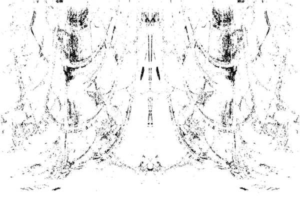 Grunge dikey olarak simetrik siyah beyaz doku. Tek renkli yıpranmış kaplama deseni. 