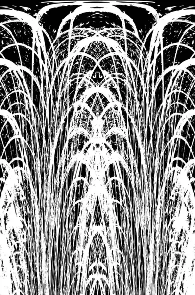 Grunge dikey olarak simetrik siyah beyaz doku. Tek renkli yıpranmış kaplama deseni. 