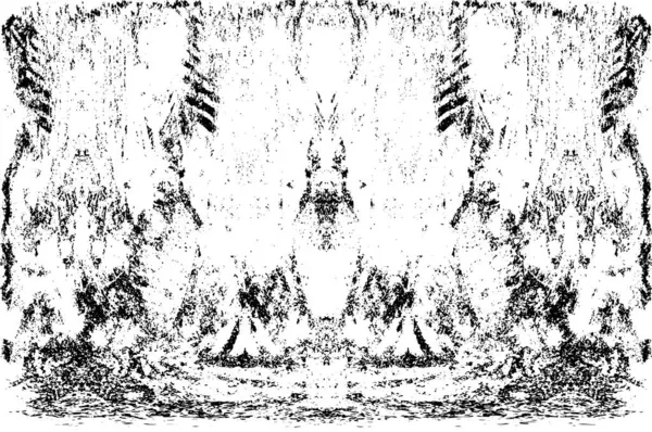 Grunge dikey olarak simetrik siyah beyaz doku. Tek renkli yıpranmış kaplama deseni. 