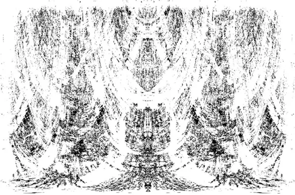 Grunge dikey olarak simetrik siyah beyaz doku. Tek renkli yıpranmış kaplama deseni. 