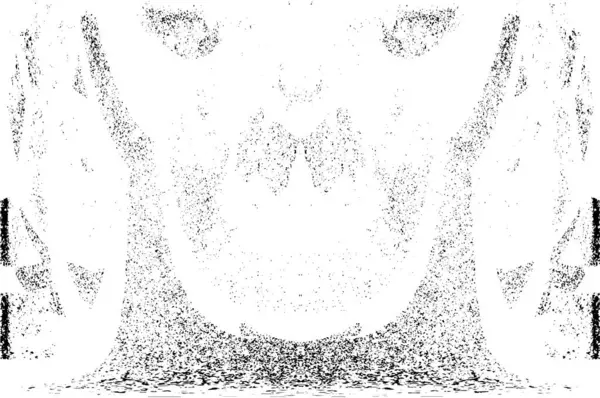 Grunge dikey olarak simetrik siyah beyaz doku. Tek renkli yıpranmış kaplama deseni. 