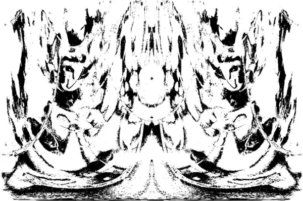 Grunge dikey olarak simetrik siyah beyaz doku. Tek renkli yıpranmış kaplama deseni. 