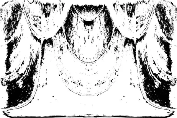 Grunge dikey olarak simetrik siyah beyaz doku. Tek renkli yıpranmış kaplama deseni. 
