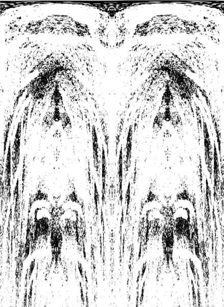 Grunge dikey olarak simetrik siyah beyaz doku. Tek renkli yıpranmış kaplama deseni. 