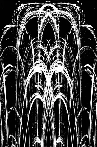 Grunge dikey olarak simetrik siyah beyaz doku. Tek renkli yıpranmış kaplama deseni. 