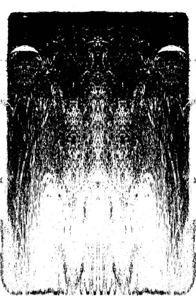 Grunge dikey olarak simetrik siyah beyaz doku. Tek renkli yıpranmış kaplama deseni. 