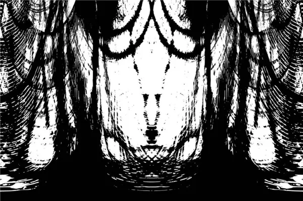 Siyah ve beyaz desenli soyut sıkıntılı arkaplan.