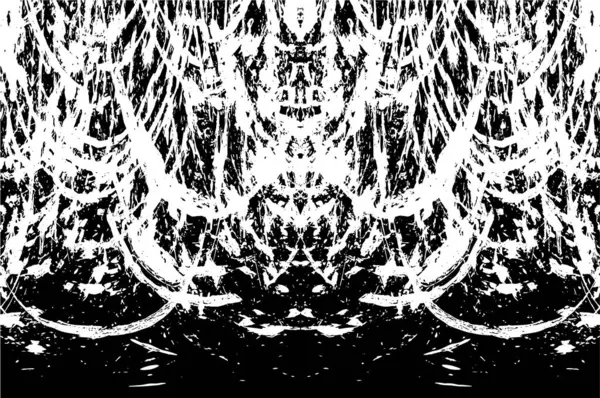 Siyah ve beyaz desenli soyut sıkıntılı arkaplan.