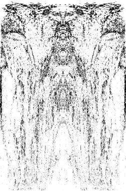 Grunge dikey olarak simetrik siyah beyaz doku. Tek renkli yıpranmış kaplama deseni. 