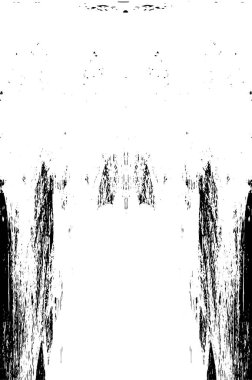 Grunge dikey olarak simetrik siyah beyaz doku. Tek renkli yıpranmış kaplama deseni. 