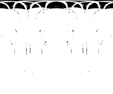 Grunge dikey olarak simetrik siyah beyaz doku. Tek renkli yıpranmış kaplama deseni. 