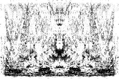 Grunge dikey olarak simetrik siyah beyaz doku. Tek renkli yıpranmış kaplama deseni. 