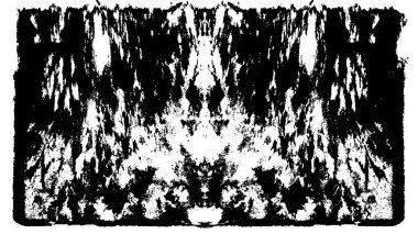 Grunge dikey olarak simetrik siyah beyaz doku. Tek renkli yıpranmış kaplama deseni. 