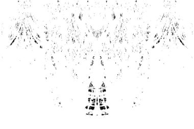 Grunge dikey olarak simetrik siyah beyaz doku. Tek renkli yıpranmış kaplama deseni. 