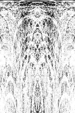 Grunge dikey olarak simetrik siyah beyaz doku. Tek renkli yıpranmış kaplama deseni. 