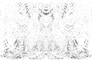 Grunge dikey olarak simetrik siyah beyaz doku. Tek renkli yıpranmış kaplama deseni. 