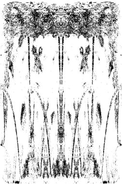 Grunge dikey olarak simetrik siyah beyaz doku. Tek renkli yıpranmış kaplama deseni. 