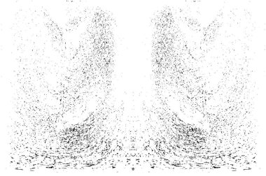 Grunge dikey olarak simetrik siyah beyaz doku. Tek renkli yıpranmış kaplama deseni. 