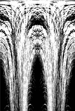 Grunge dikey olarak simetrik siyah beyaz doku. Tek renkli yıpranmış kaplama deseni. 