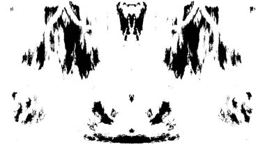 Grunge dikey olarak simetrik siyah beyaz doku. Tek renkli yıpranmış kaplama deseni. 