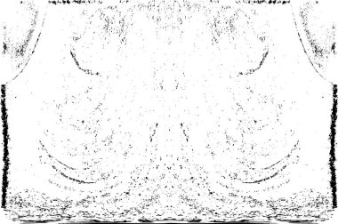 Grunge dikey olarak simetrik siyah beyaz doku. Tek renkli yıpranmış kaplama deseni. 