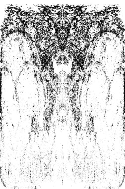 Grunge dikey olarak simetrik siyah beyaz doku. Tek renkli yıpranmış kaplama deseni. 