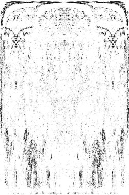 Grunge dikey olarak simetrik siyah beyaz doku. Tek renkli yıpranmış kaplama deseni. 