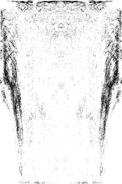 Grunge dikey olarak simetrik siyah beyaz doku. Tek renkli yıpranmış kaplama deseni. 